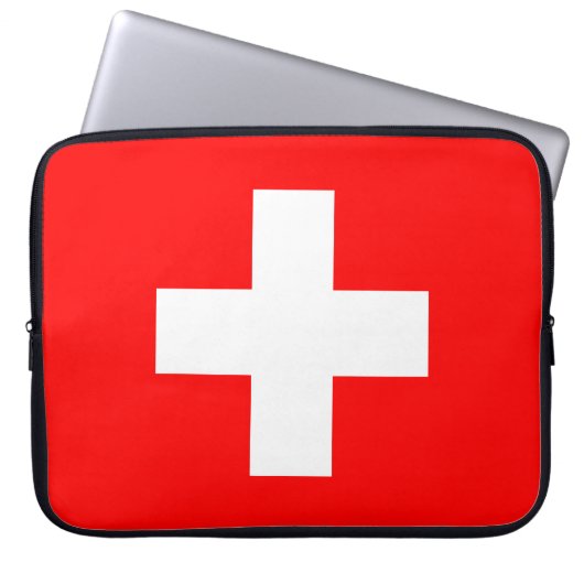 Schweizer Flagge (Schweiz) Laptopschutzhülle (Vorderseite)