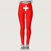 Schweizer Flagge (Schweiz) Leggings (Vorderseite)