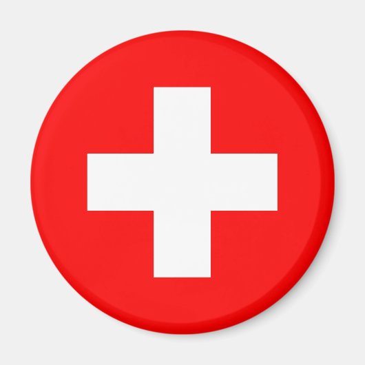 Schweizer Flagge (Schweiz) Magnet (Vorne)