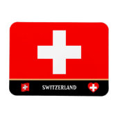 Schweizer Flagge / Schweiz Magnet (Horizontal)