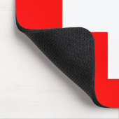 Schweizer Flagge (Schweiz) Mousepad (Ecke)