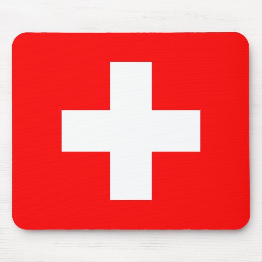Schweizer Flagge (Schweiz) Mousepad (Vorne)