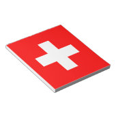 Schweizer Flagge (Schweiz) Notizblock (angewinkelt)