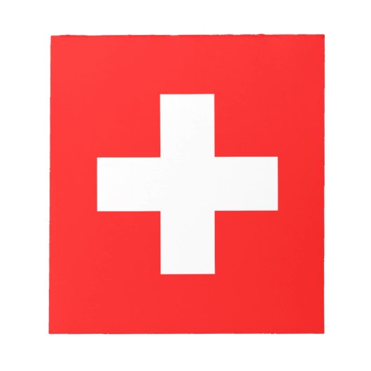 Schweizer Flagge (Schweiz) Notizblock (Vorderseite)