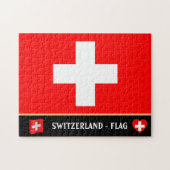 Schweizer Flagge / Schweiz Puzzle (Horizontal)