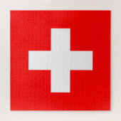 Schweizer Flagge (Schweiz) Puzzle (Horizontal)
