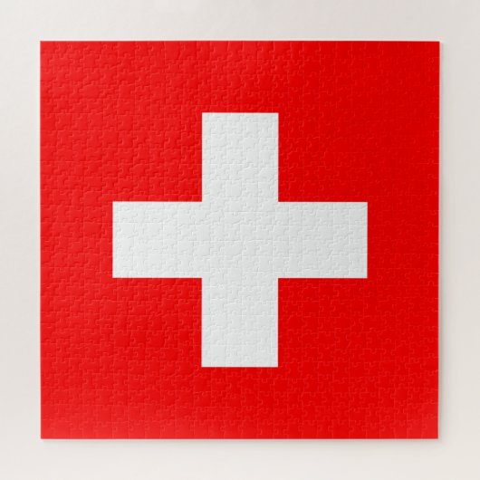 Schweizer Flagge (Schweiz) Puzzle (Horizontal)