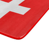 Schweizer Flagge (Schweiz) Schneidebrett (Ecke)