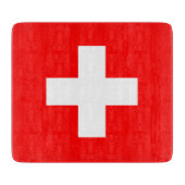 Schweizer Flagge (Schweiz) Schneidebrett (Vorderseite)
