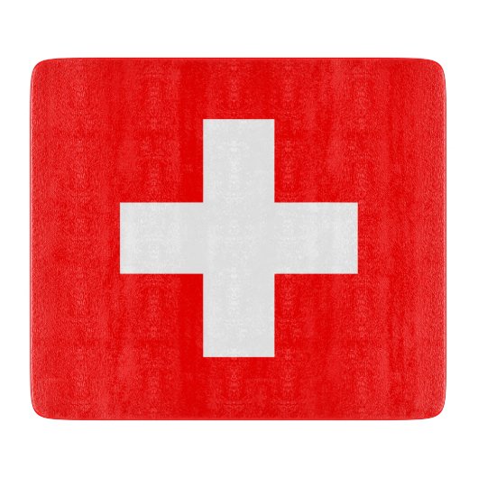 Schweizer Flagge (Schweiz) Schneidebrett (Vorderseite)