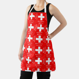 Schweizer Flagge Schweiz Schweiz Svizzera Schürze