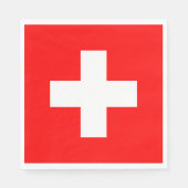 Schweizer Flagge (Schweiz) Serviette (Vorderseite)