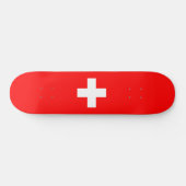 Schweizer Flagge (Schweiz) Skateboard (Horizontal)