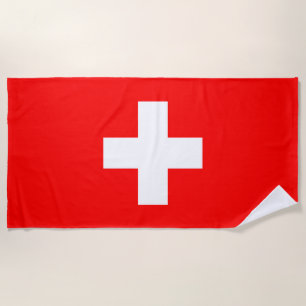 Schweizer Flagge (Schweiz) Strandtuch