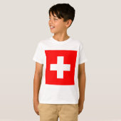 Schweizer Flagge (Schweiz) T-Shirt (Vorne ganz)