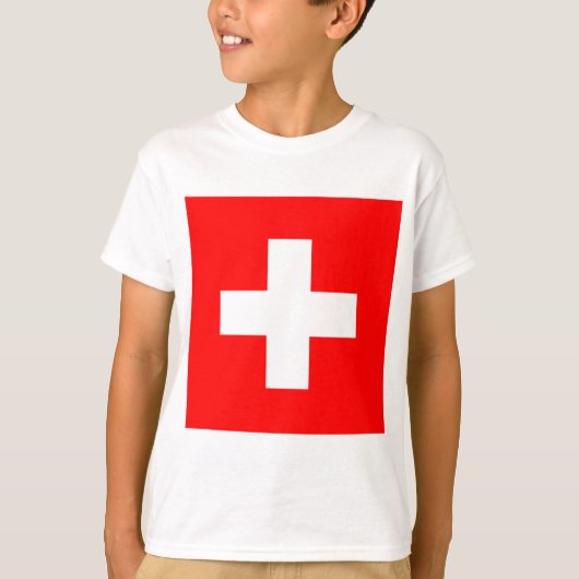 Schweizer Flagge (Schweiz) T-Shirt (Vorderseite)