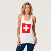 Schweizer Flagge (Schweiz) Tank Top (Vorderseite Vollansicht)