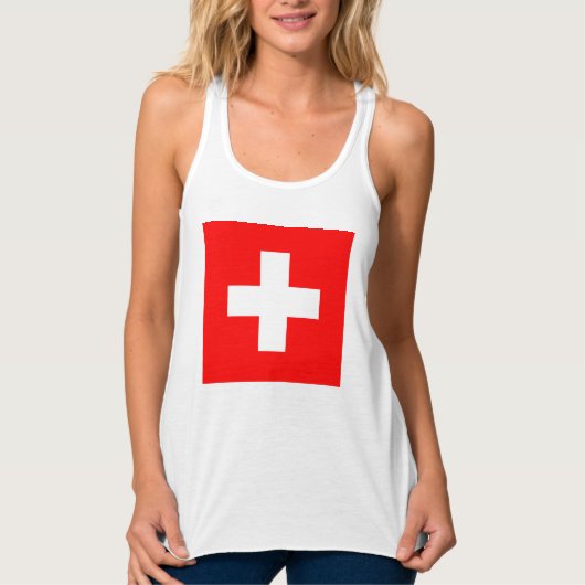 Schweizer Flagge (Schweiz) Tank Top (Vorderseite)
