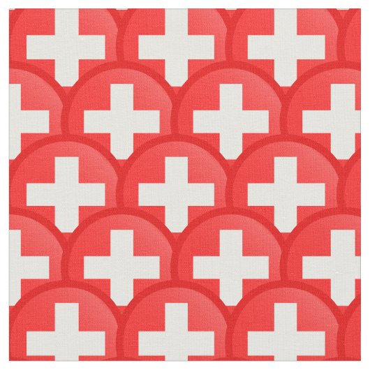 Schweizer Flagge / Schweiz Trendy Fabric /mode Stoff (Nahaufnahme)