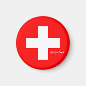 Schweizer Flagge / Schweiz Urlaub/Sportfans Magnet (Vorne)