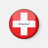Schweizer Flagge / Schweiz Urlaub/Sportfans Magnet (Vorne)