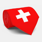Schweizer Flagge & Schweizer Geschäftsmode Krawatte (Gerollt)