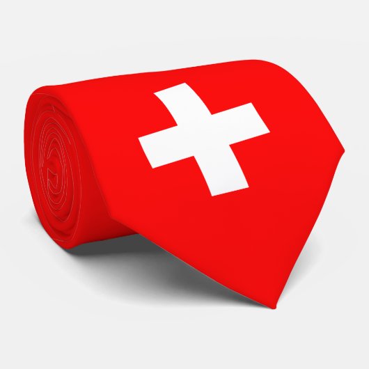 Schweizer Flagge & Schweizer Geschäftsmode Krawatte (Gerollt)