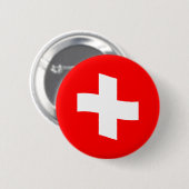 Schweizer Flagge schwenken Button (Vorne & Hinten)