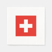 Schweizer Flagge Serviette (Vorderseite)