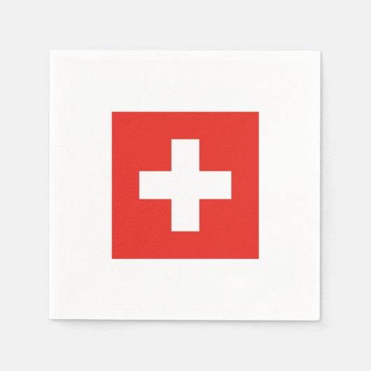 Schweizer Flagge Serviette (Vorderseite)