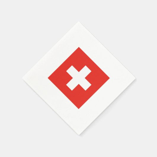 Schweizer Flagge Serviette (Ecke)