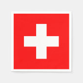 Schweizer Flagge Serviette (Vorderseite)