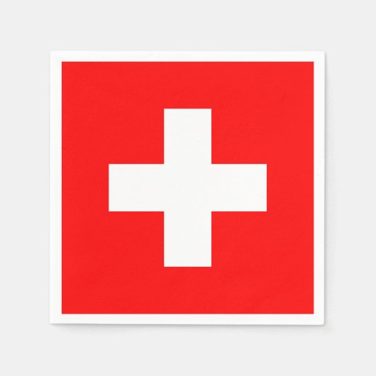 Schweizer Flagge Serviette (Vorderseite)