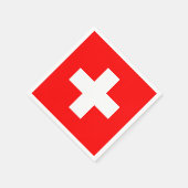 Schweizer Flagge Serviette (Ecke)