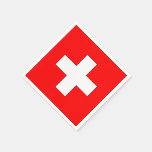 Schweizer Flagge Serviette (Ecke)