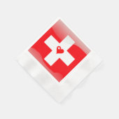 Schweizer Flagge Serviette (Ecke)