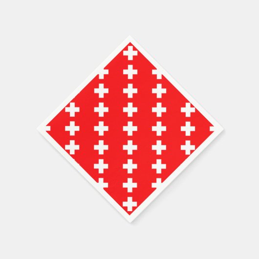 Schweizer Flagge Serviette (Ecke)