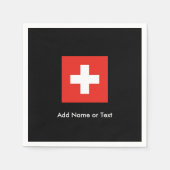 Schweizer Flagge Serviette (Vorderseite)