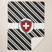 Schweizer Flagge Sherpa Blanket Sherpadecke (Vorderseite)