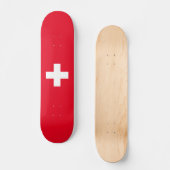Schweizer Flagge Skateboard (Vorderseite)