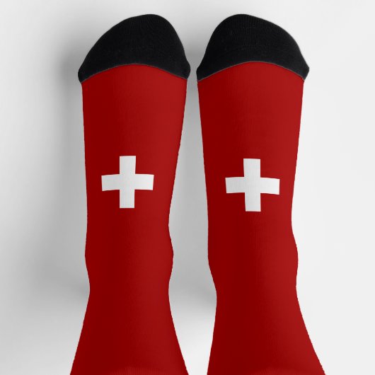 Schweizer Flagge Socken (Oben)