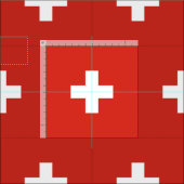 Schweizer Flagge Stoff (Kachel)