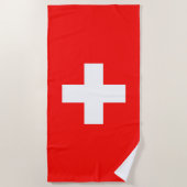 Schweizer Flagge Strandtuch (Vorderseite)