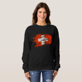 Schweizer Flagge Sweatshirt (Vorne ganz)