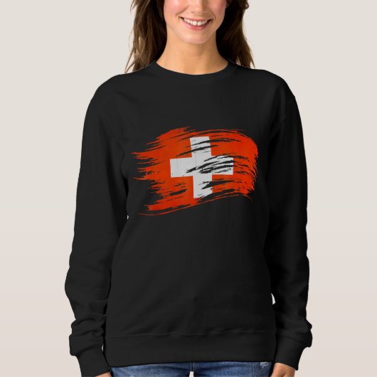 Schweizer Flagge Sweatshirt (Vorderseite)