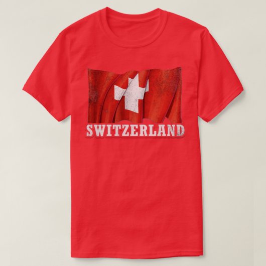 Schweizer Flagge T-Shirt (Design vorne)