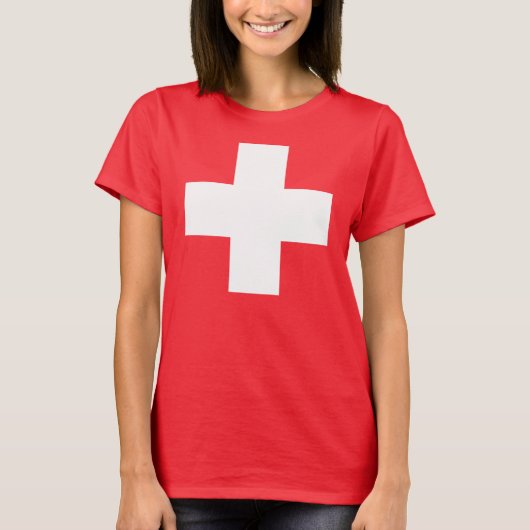 Schweizer Flagge T-Shirt (Vorderseite)