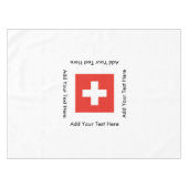 Schweizer Flagge Tischdecke (Vorderseite (Horizontal))