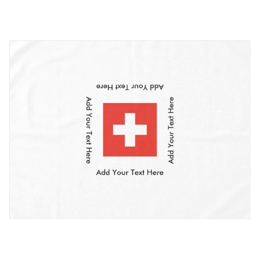 Schweizer Flagge Tischdecke (Vorderseite (Horizontal))