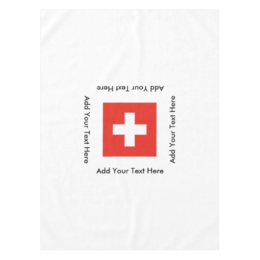 Schweizer Flagge Tischdecke (Vorderseite)